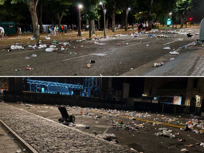 Más público, más basura: Burgos refuerza la limpieza en pleno San Pedro