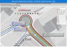 Diez líneas de autobús cambian de parada por las obras en el HUBU