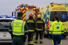 Aparatoso accidente con vuelco en Tórtoles de Esgueva deja tres heridos, uno de ellos inconsciente