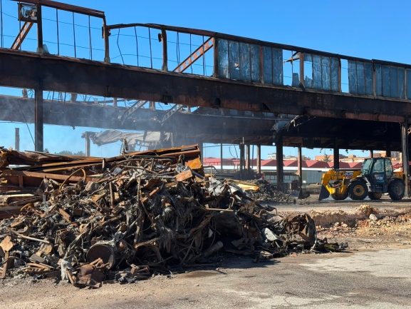 Las obras de las cocheras avanzan según lo previsto y el nuevo aparcamiento estará listo en noviembre