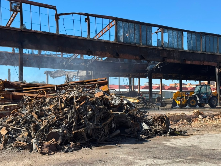Las obras de las cocheras avanzan según lo previsto y el nuevo aparcamiento estará listo en noviembre