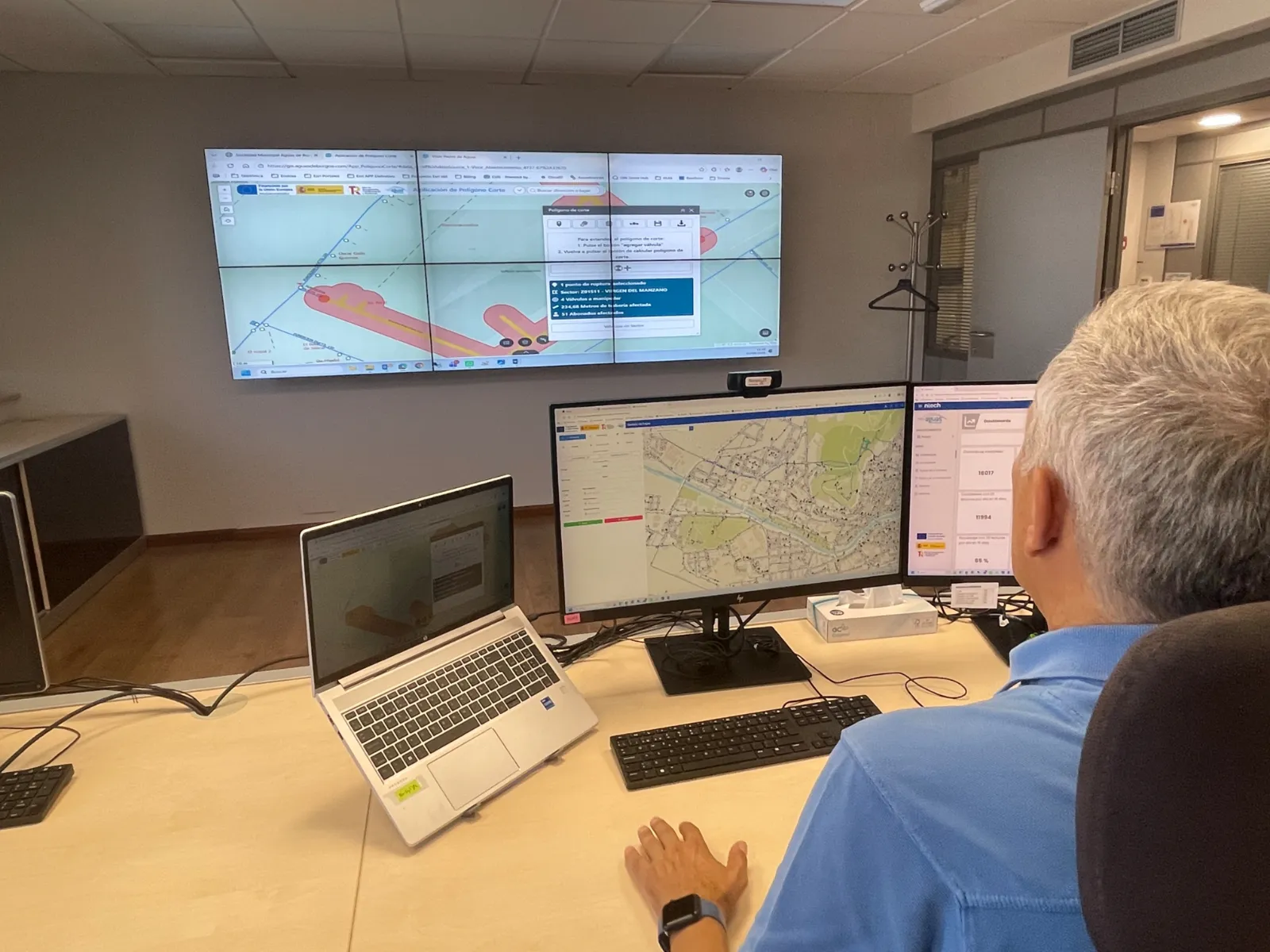 Aguas de Burgos conecta la información técnica y comercial para planificar mejor las actuaciones en la ciudad
