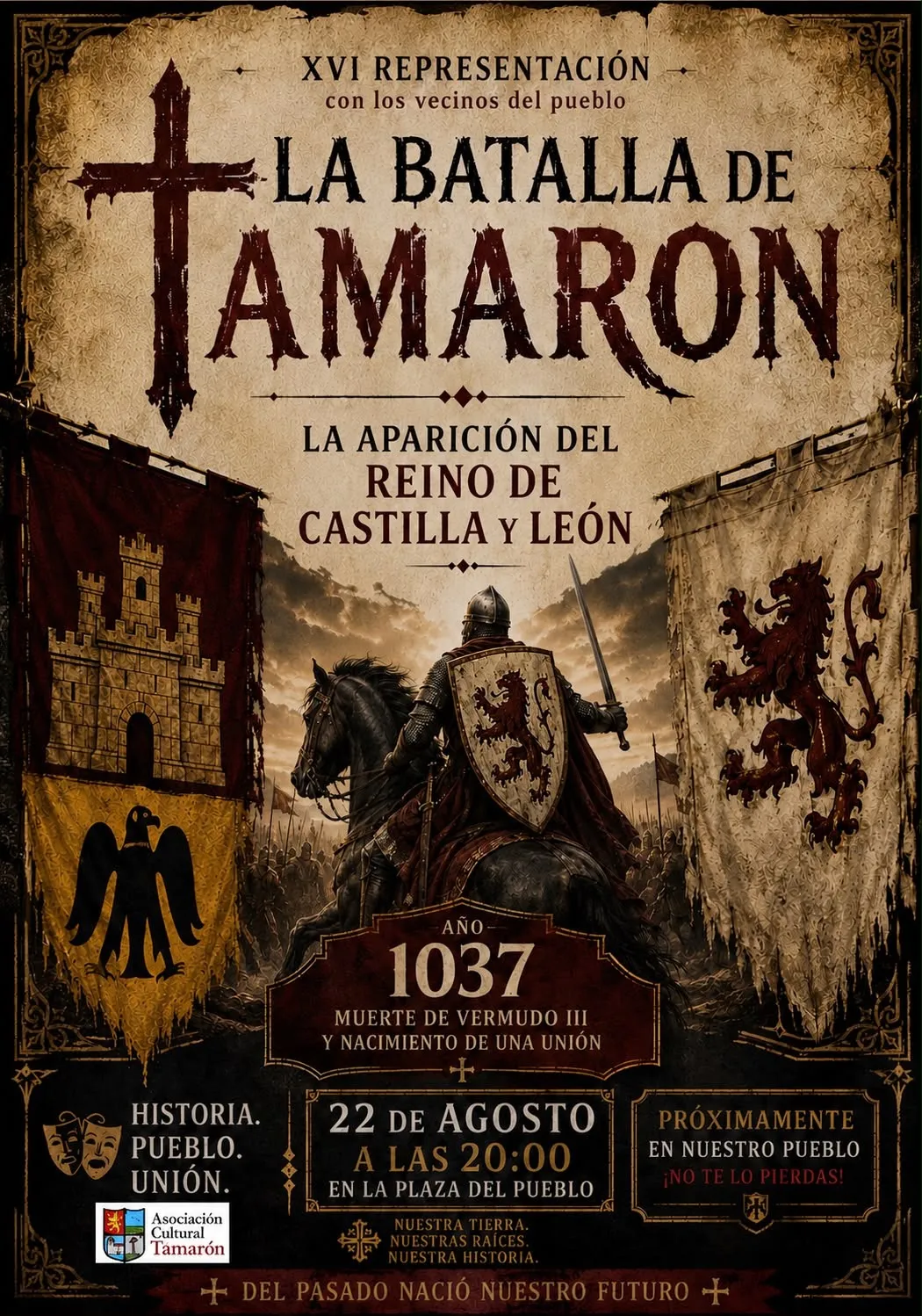 Tamarón reúne este sábado a más de 70 participantes en la XVI Representación de la Batalla del 1037