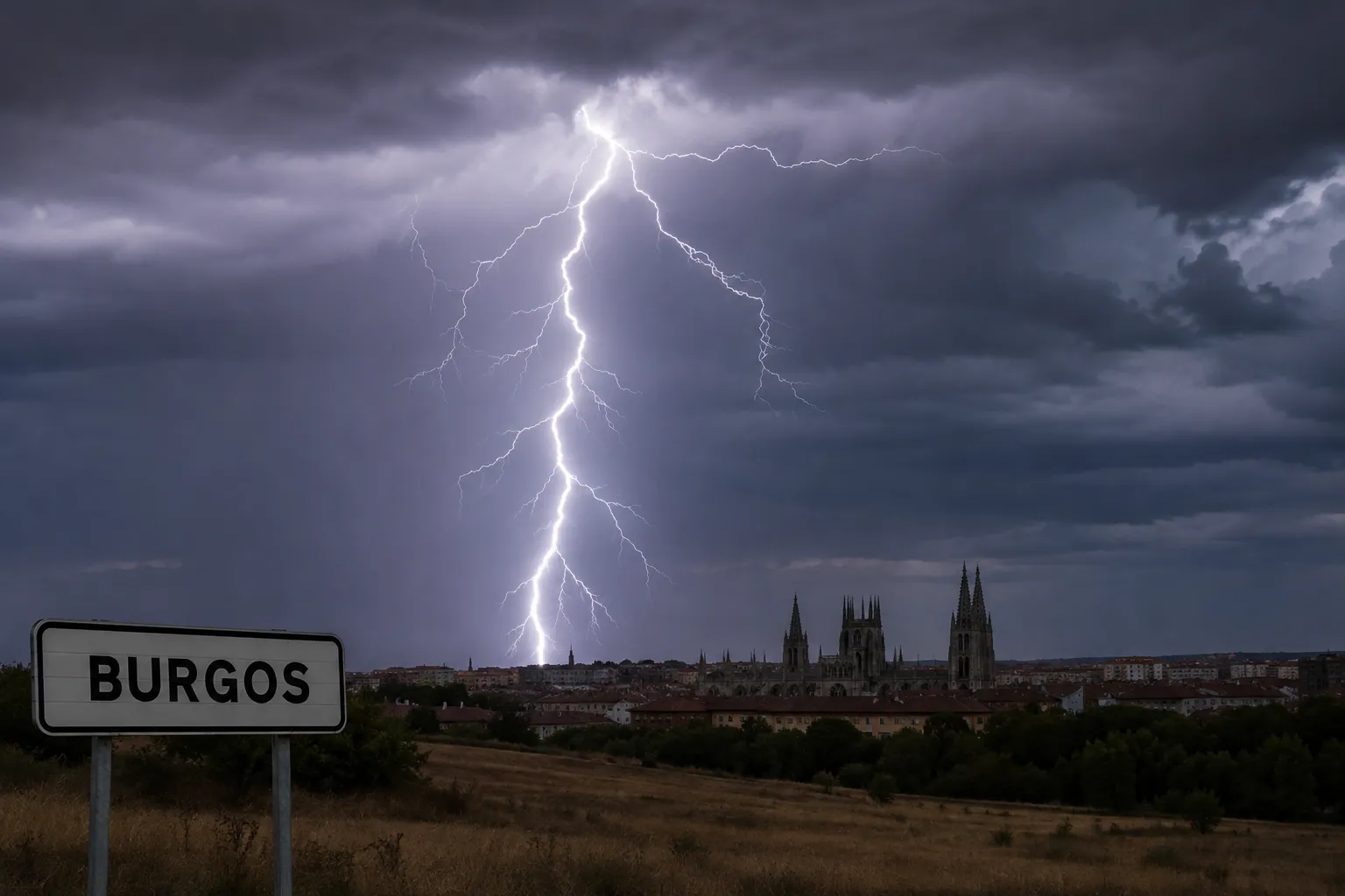 Hasta 62 rayos impactaron en Burgos durante la jornada del 15 de agosto