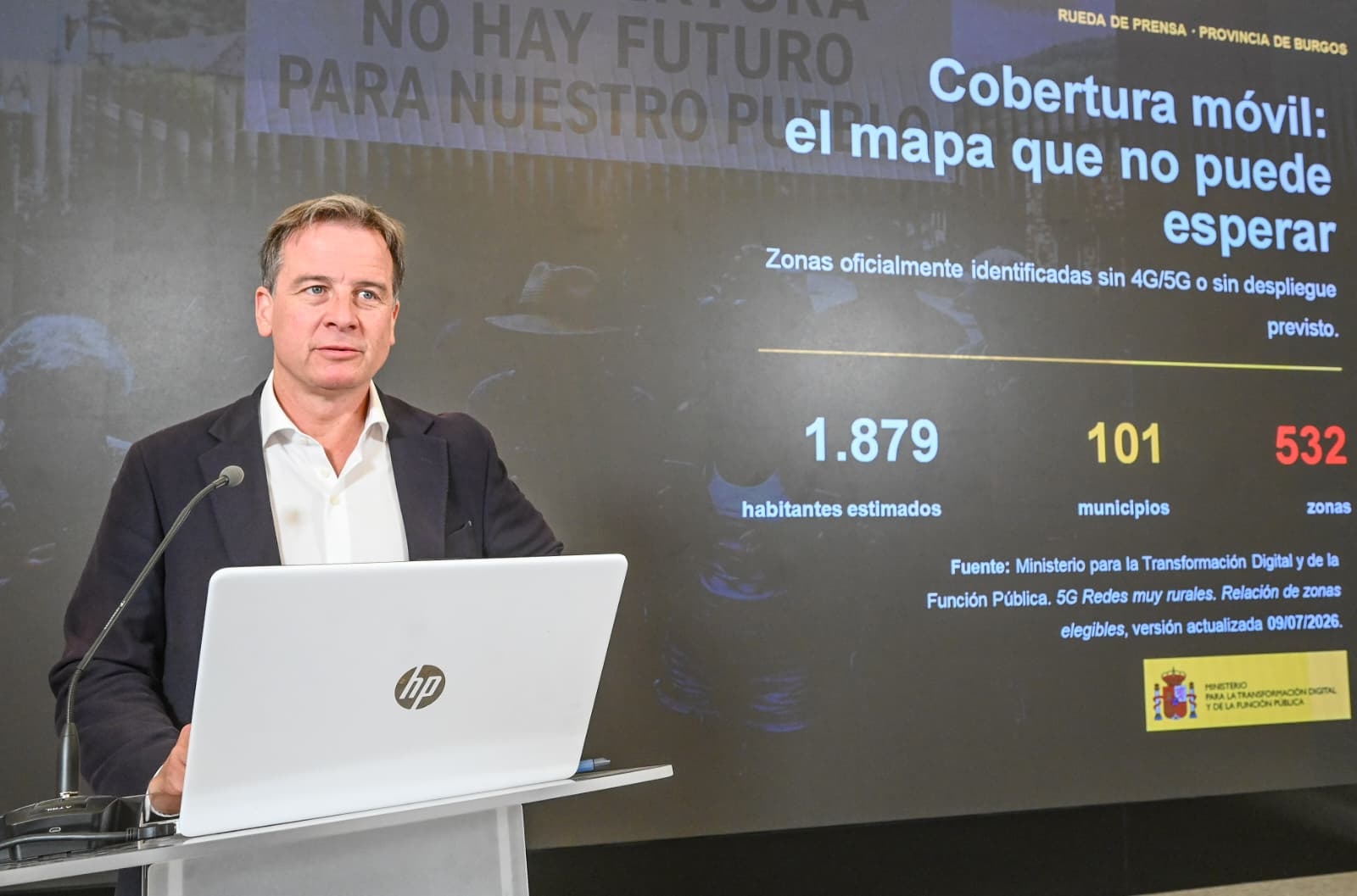 La Diputación denuncia la falta de cobertura móvil en 532 zonas de Burgos y reclama al Gobierno que aclare su futuro