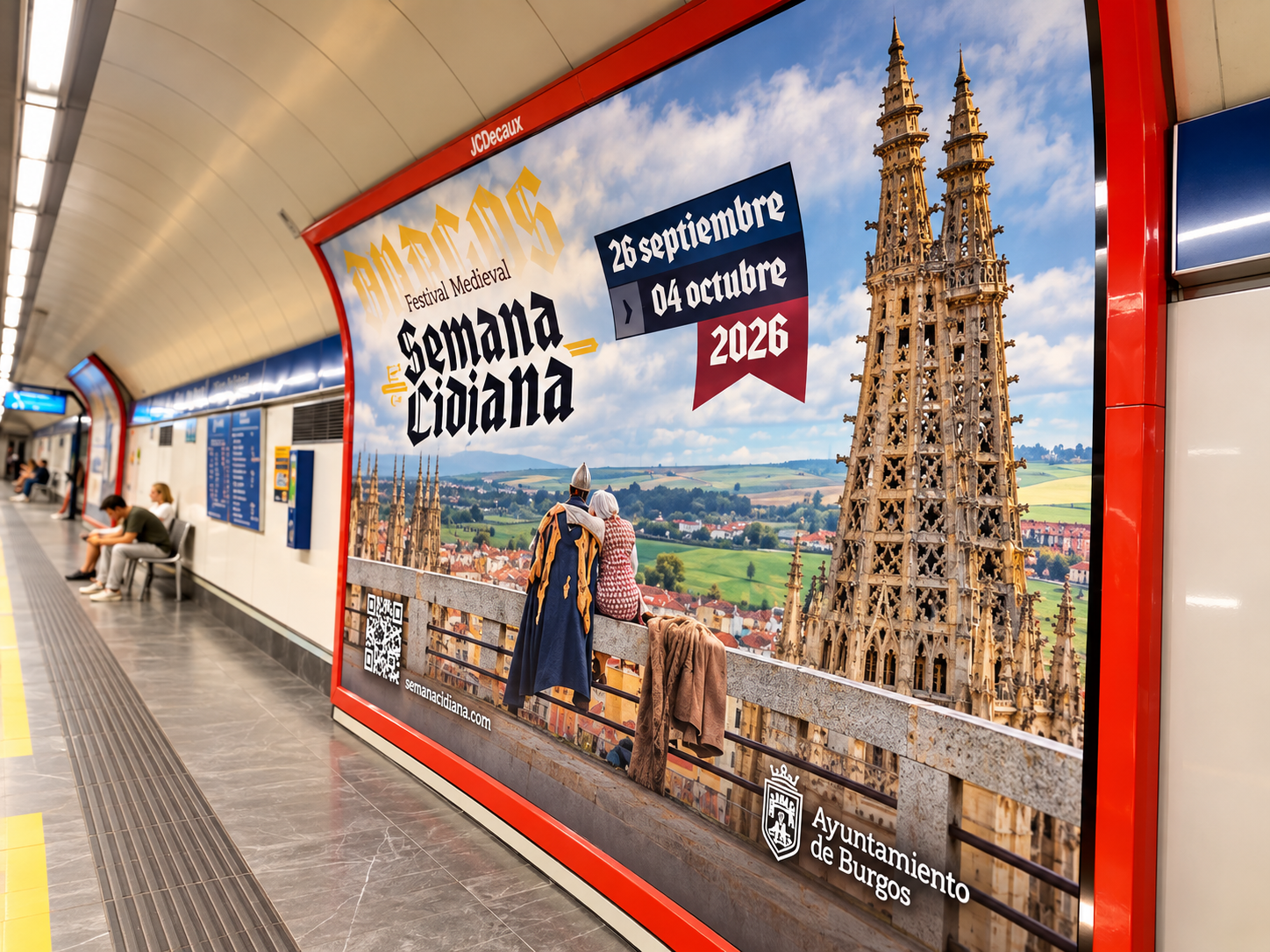 La Semana Cidiana lleva la imagen de Burgos al Metro de Madrid y Bilbao