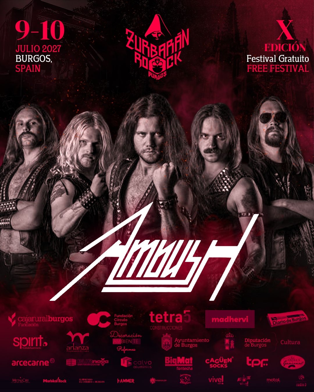 Zurbarán Rock Burgos anuncia las primeras bandas de su décimo aniversario en 2027