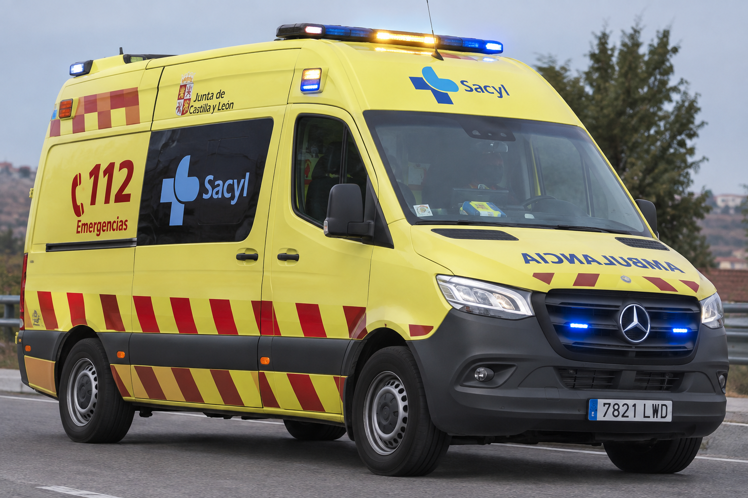 Herido el conductor de un camión tras volcar en la CL-619, en Burgos