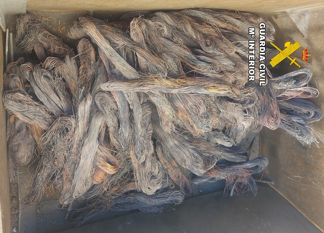 La Guardia Civil pone a disposición judicial a cuatro personas por hurto de cable de cobre en Burgos