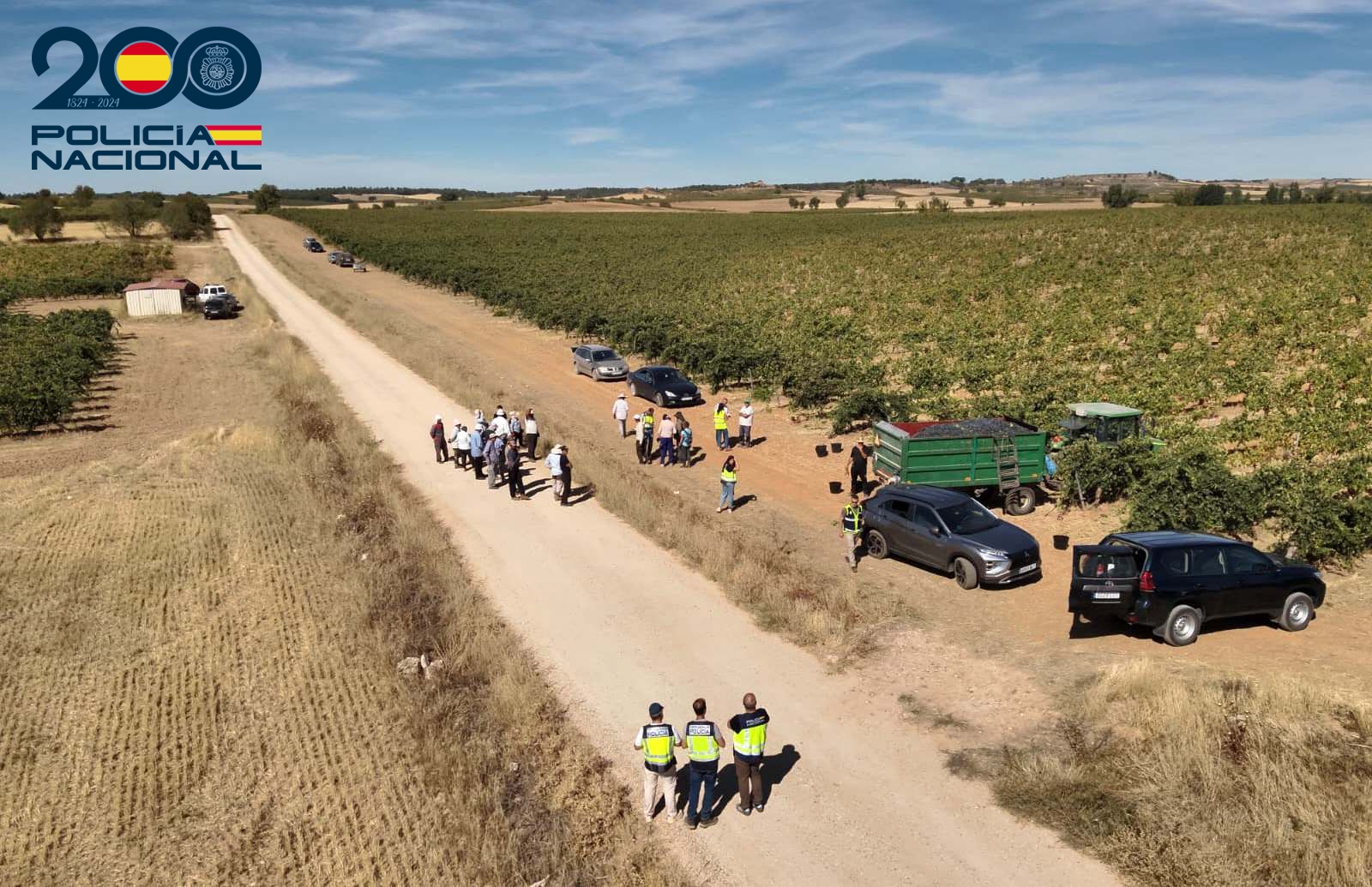 La Policía detecta a dos temporeros en situación irregular durante las inspecciones de la vendimia en Burgos