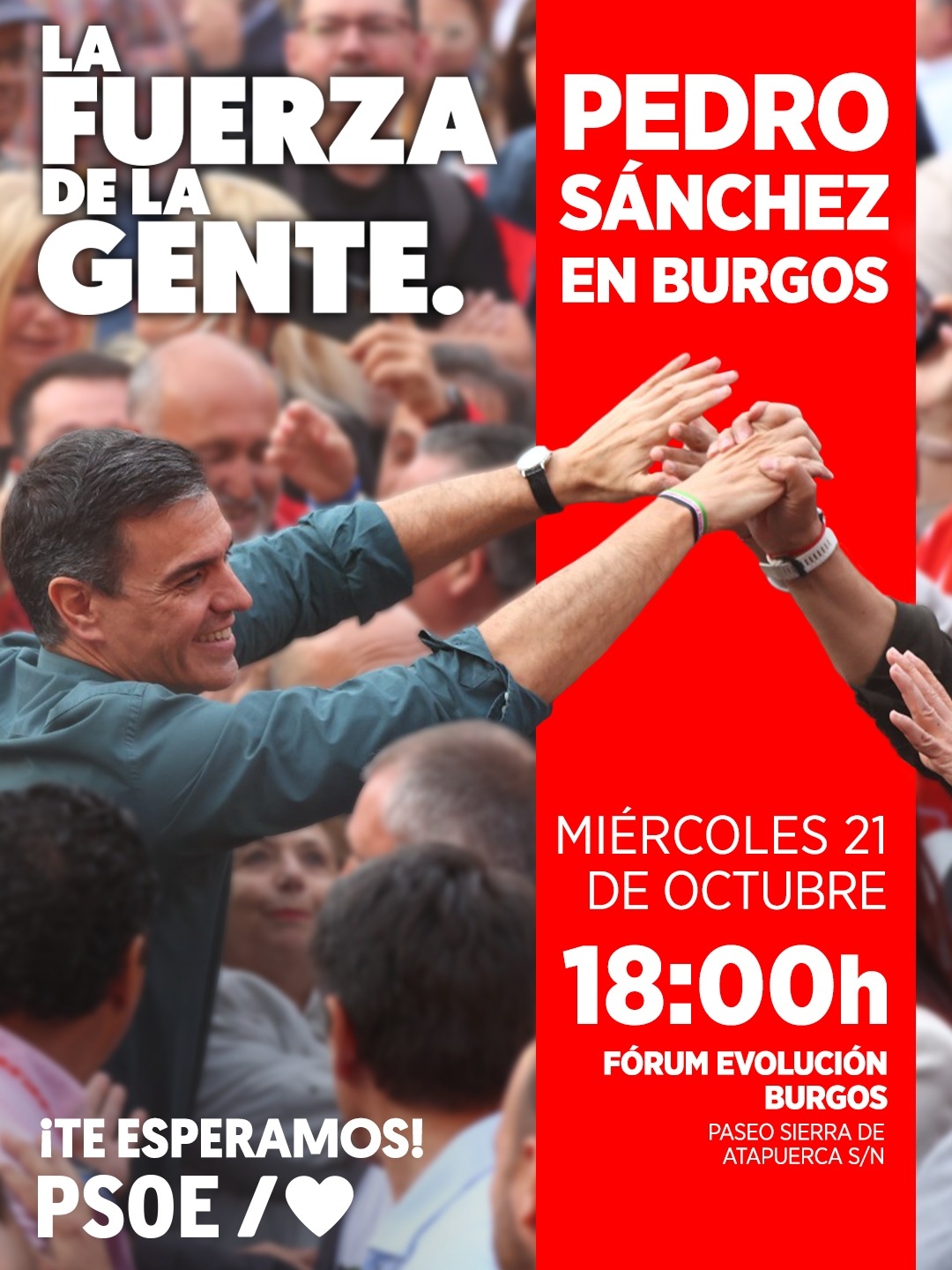 Pedro Sánchez visita Burgos este miércoles en la precampaña de las elecciones generales