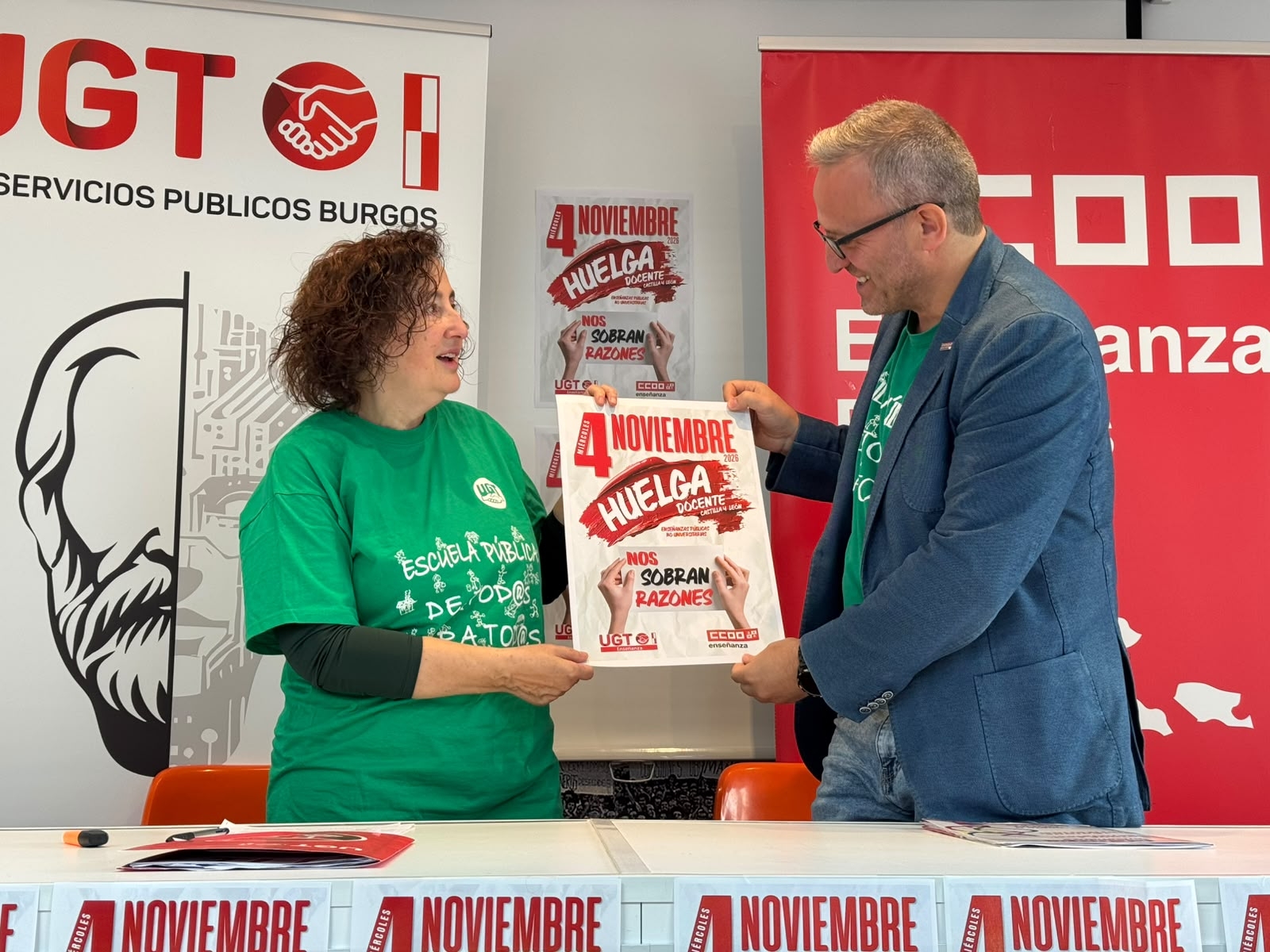 CC.OO. y UGT convocan una huelga docente en Castilla y León el 4 de noviembre