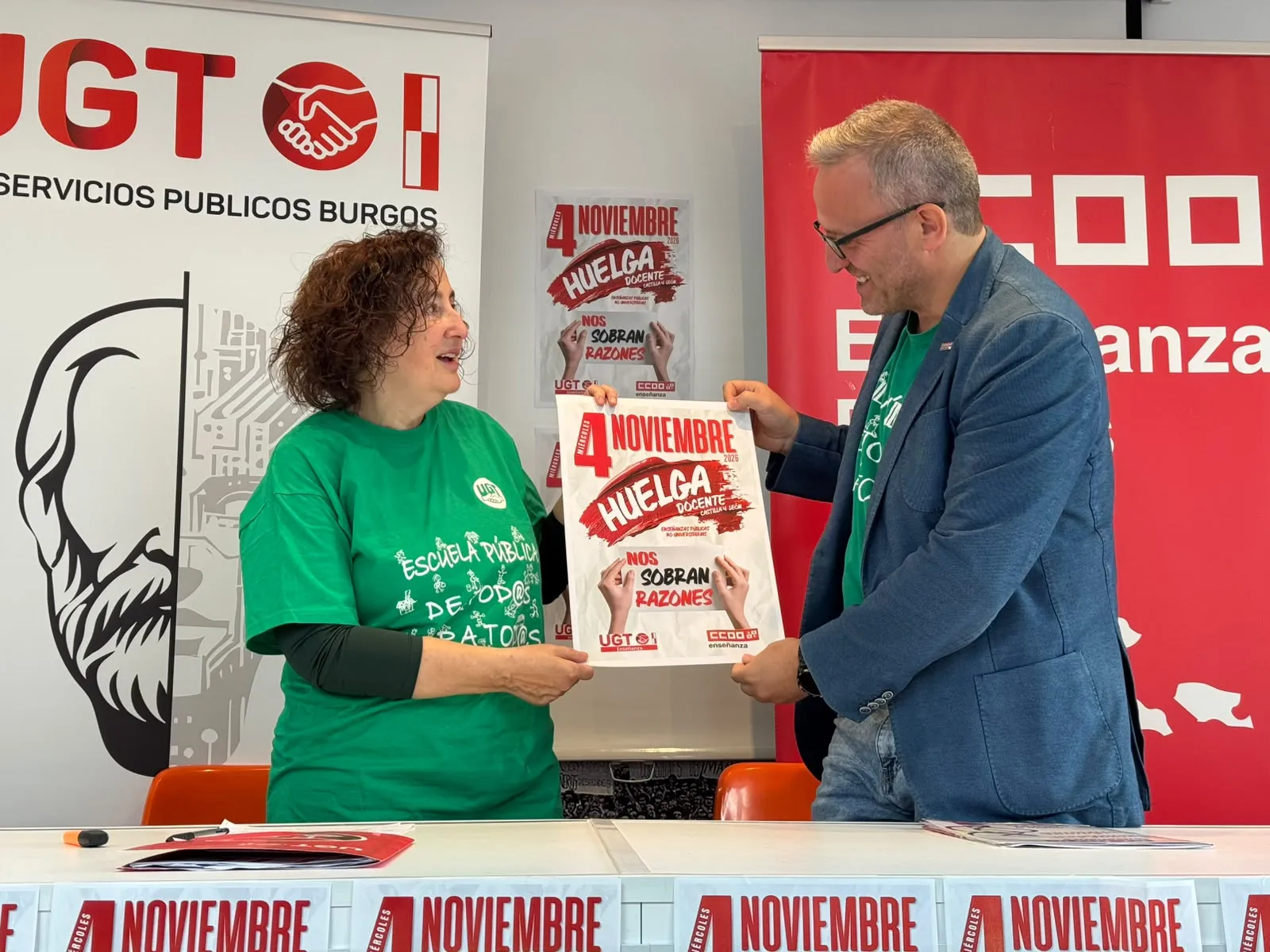 CC.OO. y UGT convocan una huelga docente en Castilla y León el 4 de noviembre